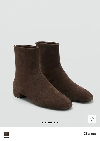 Kadın Çikolata Süet Topuklu Bot - Görsel 2