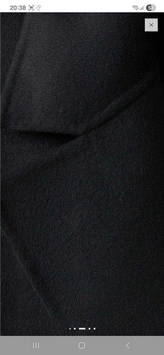 Siyah Çift Düğmeli Uzun Kaban - Görsel 2