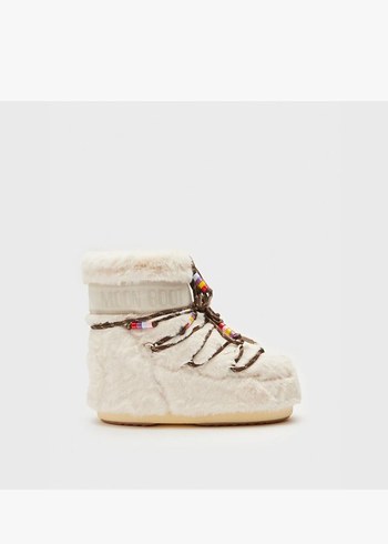 Beyaz Kürklü Kadın Dolgu Topuklu Bot - Görsel 3