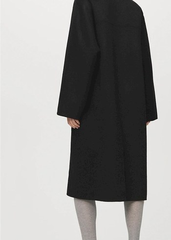 Siyah Çift Düğmeli Kaban - Görsel 3