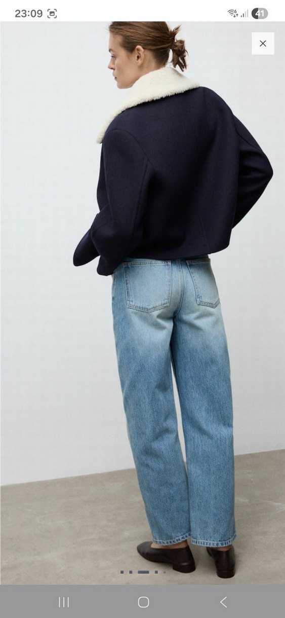 Beyaz Kürklü Kısa Kadın Ceketi - Görsel 4