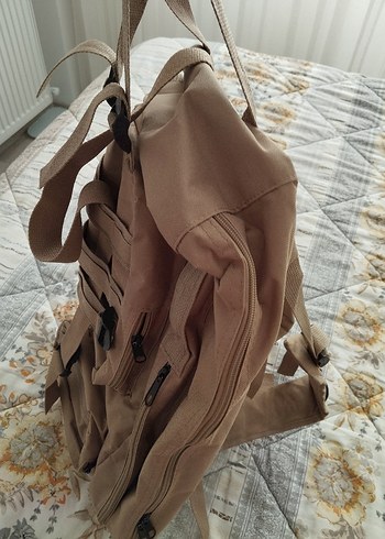 Bej Erkek Sırt Çantası Kapaklı - Görsel 3