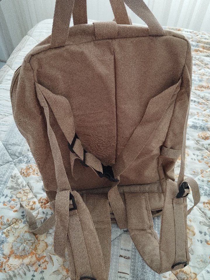 Bej Erkek Sırt Çantası Kapaklı - Görsel 2