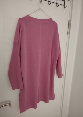 Pembe Triko Midi Kadın Kazak - Görsel 2