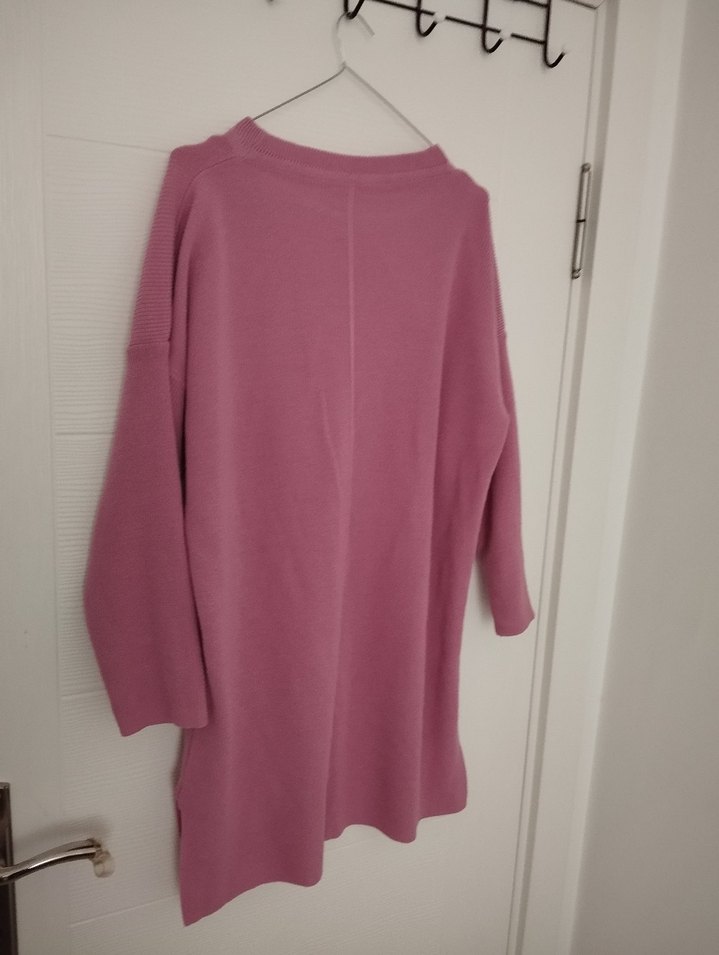 Pembe Triko Midi Kadın Kazak - Görsel 2