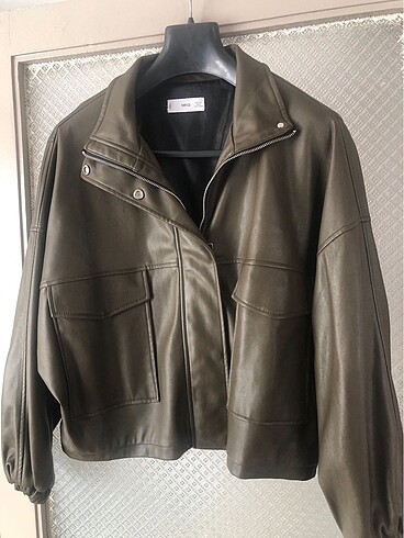 Mango suni deri biker ceket