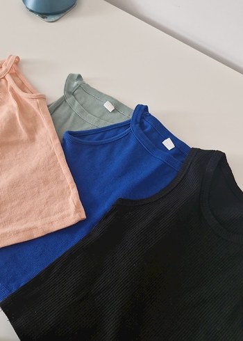 36 Beden siyah Renk Kadın Basic Pamuklu ribanalı crop dörtlü set