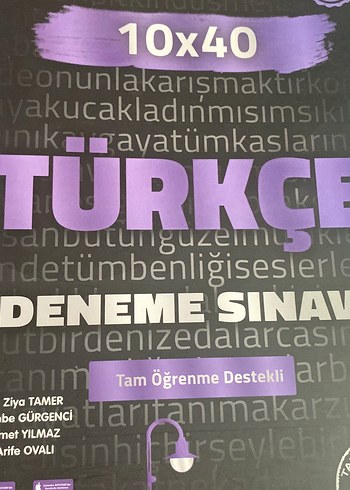 Türkçe Deneme Sınavı 10x40 Tam Öğrenme Destekli