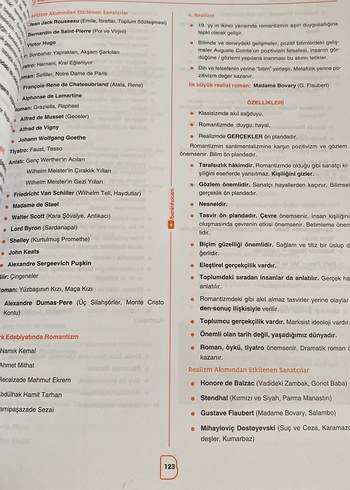  Beden Renk AYT Türk Dili ve Edebiyatı Ders Notları