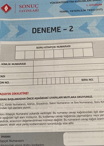 Beden TYT 5 Deneme Sınavı - ÖSYM Tarzı Yeni Nesil Sorular