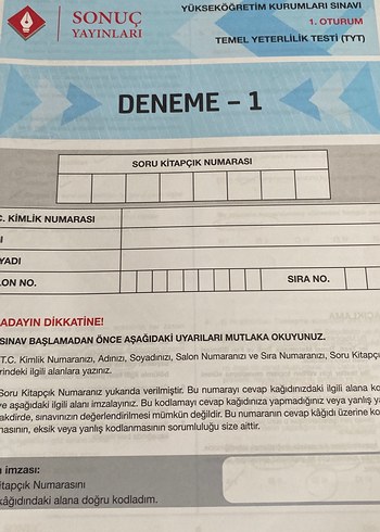  TYT 5 Deneme Sınavı - ÖSYM Tarzı Yeni Nesil Sorular