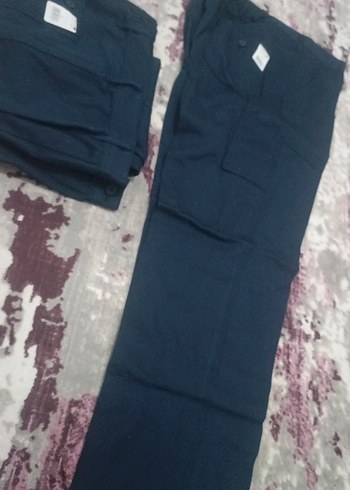 Kemerli Lacivert Erkek Pantolon