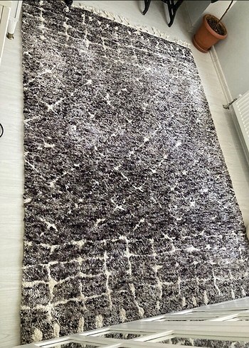 Gri Bohem Tarzı Desenli Halı - Görsel 2