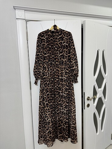 Armine tunik leopar elbise