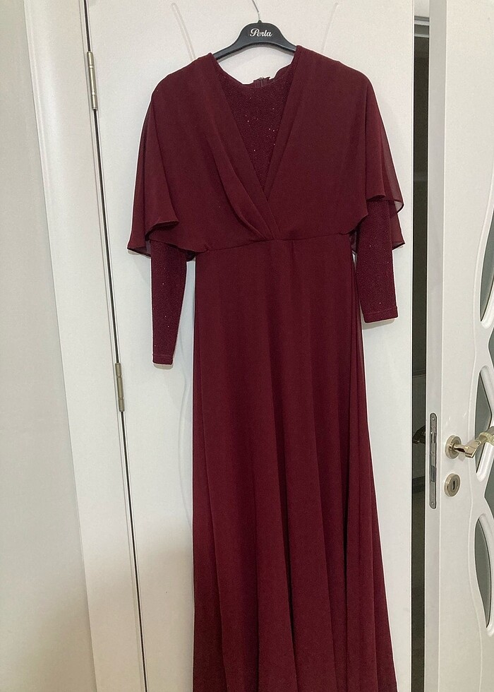 Bordo abiye - Görsel 2