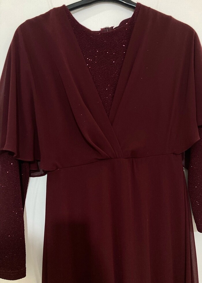 Bordo abiye - Görsel 4