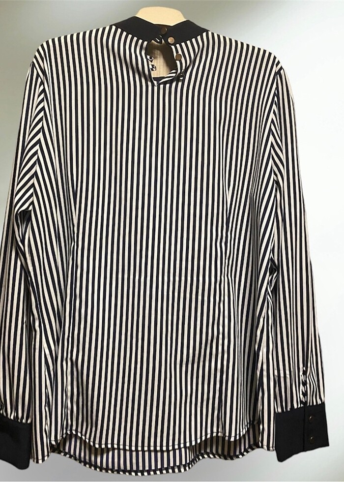 Çizgili yeni şık gömlek - Görsel 2