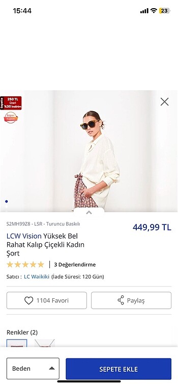 Etiketi üstünde lcw şort - Görsel 4