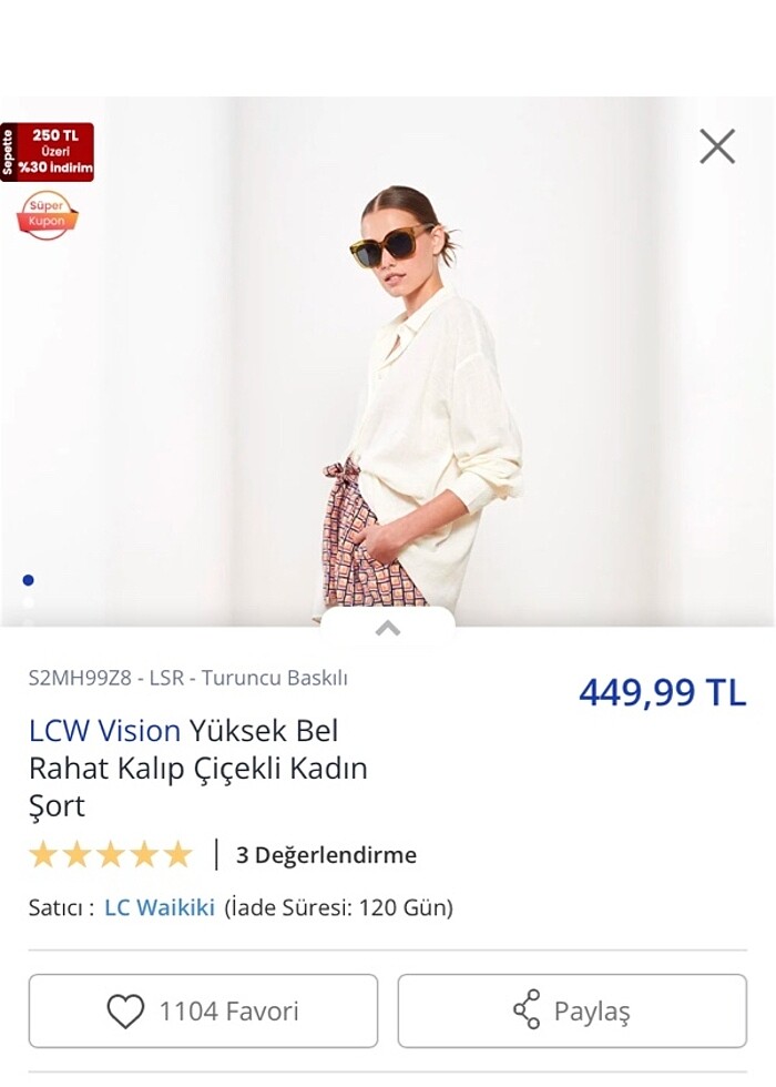 Etiketi üstünde lcw şort - Görsel 4