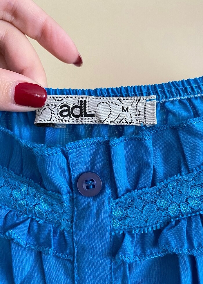 Adil Işık  mavi yazlık trend elbise - Görsel 2