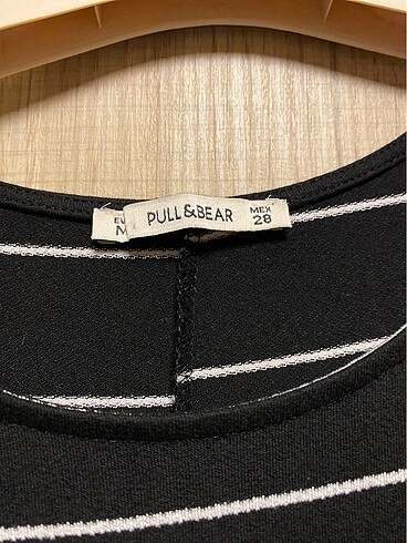Pull and bear çizgili elbise - Görsel 2