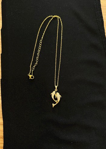 Accessorize Zincir Detaylı Yunus Balıklı Altın Kolye