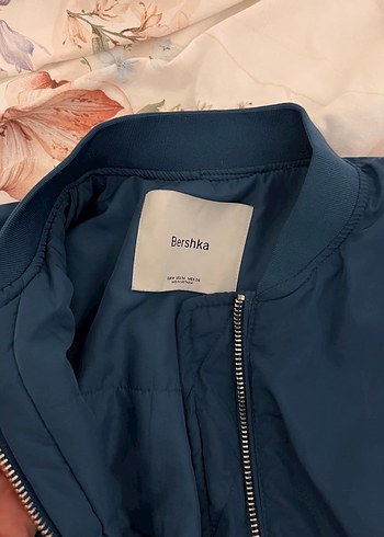 28 Beden Kadın mavi Fermuarlı Basic Ceket