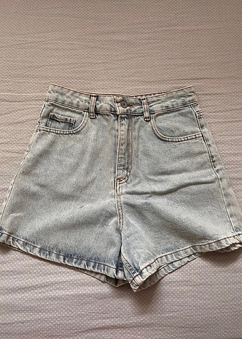 Diğer Gri Desenli Kadın Denim şort