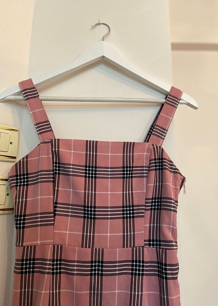 H&M Pembe Siyah Çizgili Elbise - Görsel 4