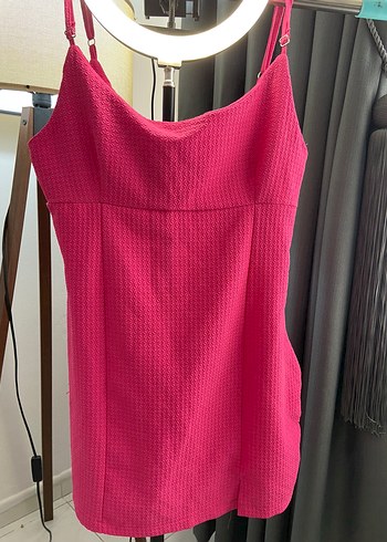 Pembe Askılı Mini Elbise - Görsel 3