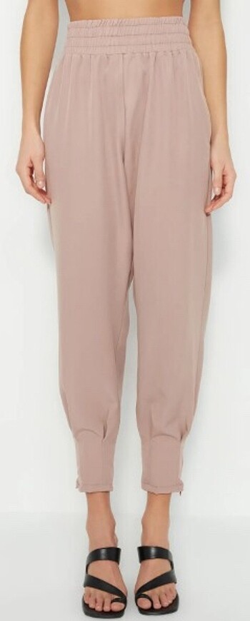 38 Beden ten rengi Renk Lastikli pantalon