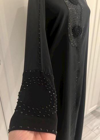 Uzun Siyah Gotik Kadın Elbise - Görsel 6