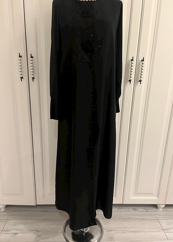 Uzun Siyah Gotik Kadın Elbise - Görsel 2