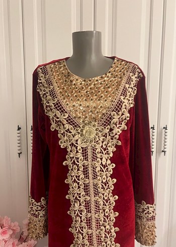 kadife elbise - Görsel 8