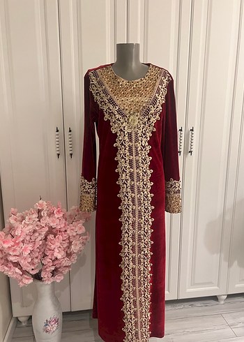 kadife elbise - Görsel 7