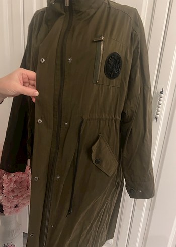 Kahverengi Kuşaklı Uzun Kadın Ceket - Görsel 3