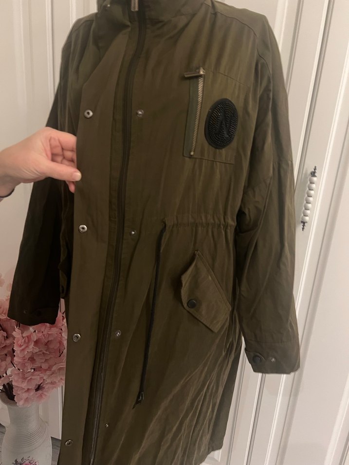 Kahverengi Kuşaklı Uzun Kadın Ceket - Görsel 3