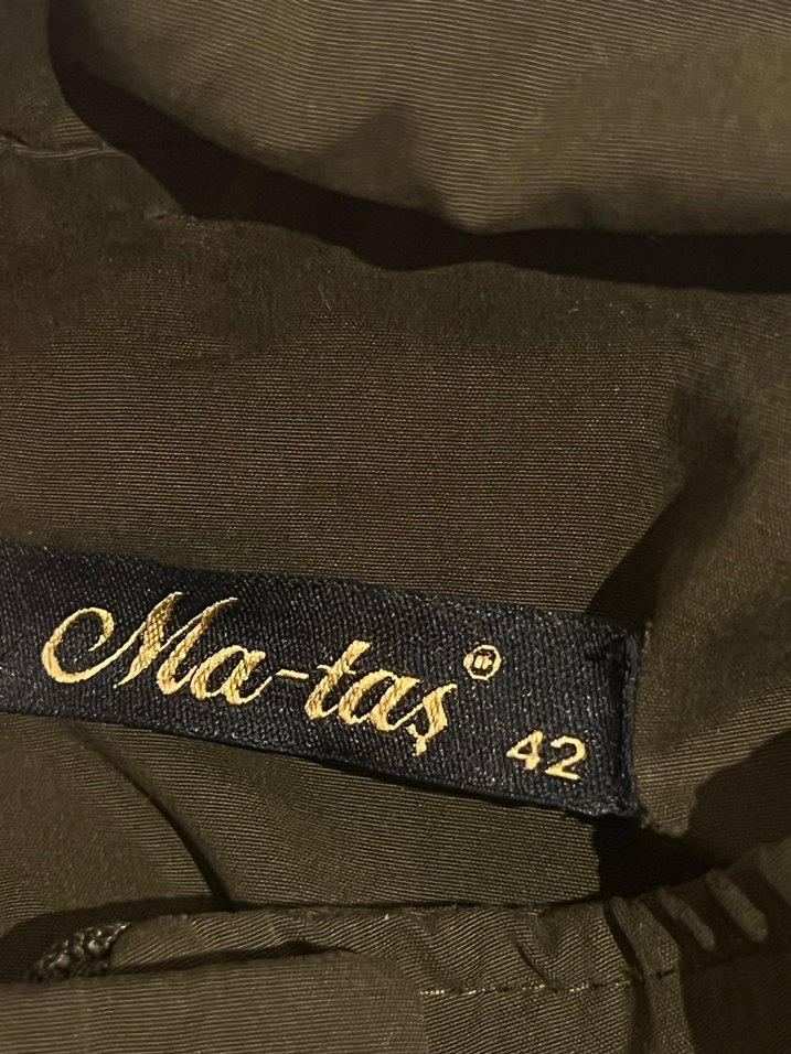 Kahverengi Kuşaklı Uzun Kadın Ceket - Görsel 5