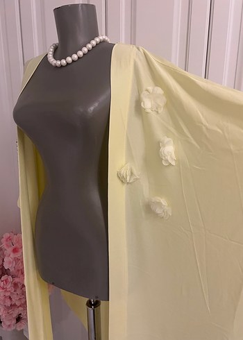 Sarı Bağlama Desenli hırka - Görsel 2