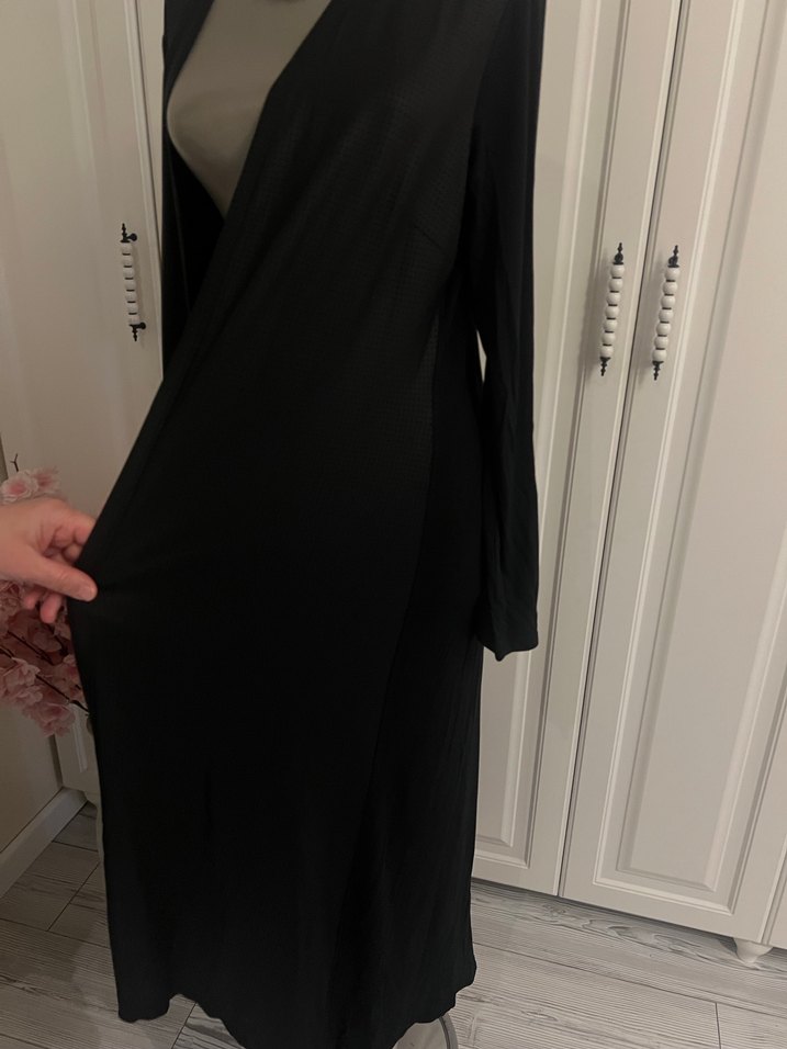 Siyah Uzun hırka - Görsel 2
