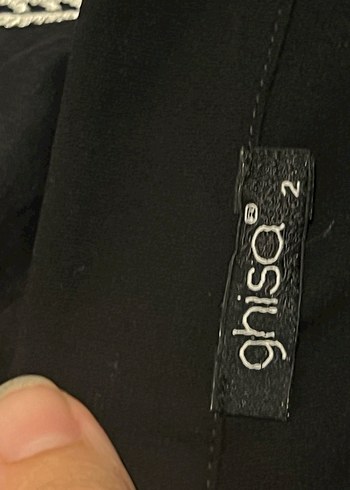 Düğmeli Siyah Uzun elbise tunik - Görsel 8