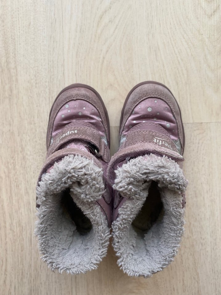 Kız Çocuk Süet Pembe Botlar - Cırt Cırtlı - Görsel 3