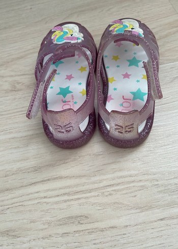 Parlak Mor Unicorn Kız Sandalet - Görsel 2