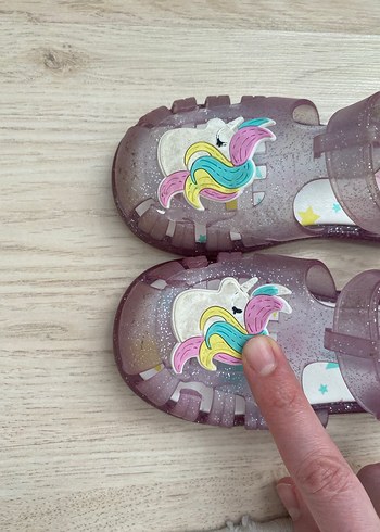 Parlak Mor Unicorn Kız Sandalet - Görsel 7