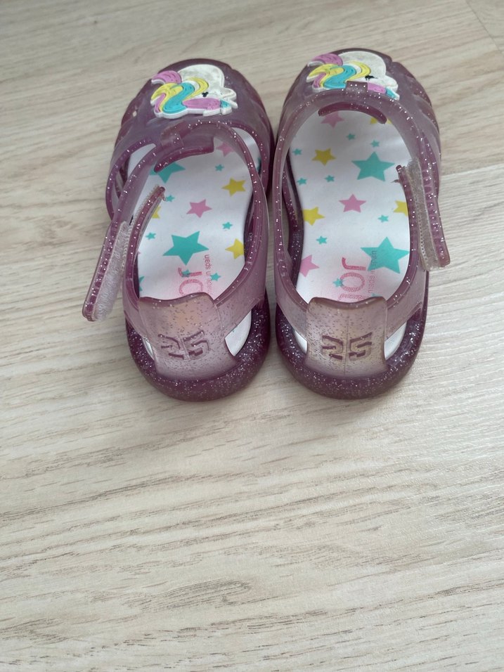 Parlak Mor Unicorn Kız Sandalet - Görsel 2