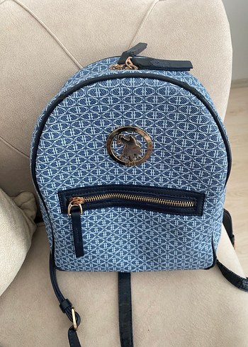 Mavi Desenli Kadın Sırt Çantası - Görsel 2