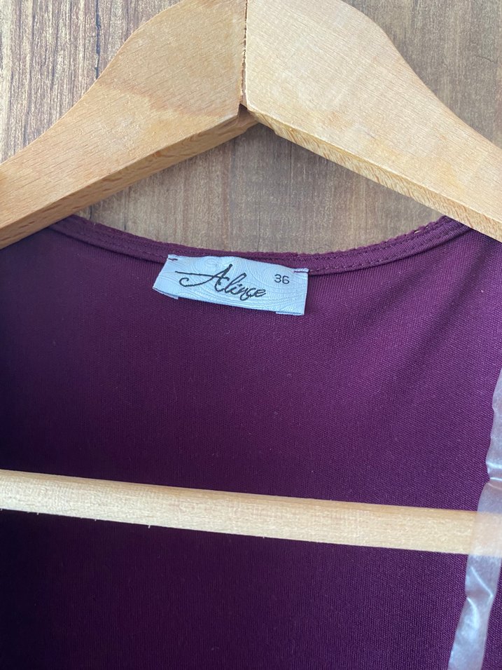 Uzun Mor elbise - Görsel 2