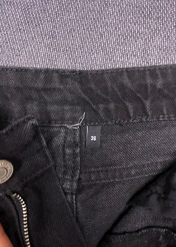 siyah leopar Desenli Deri Kadın Pantolon - Görsel 3