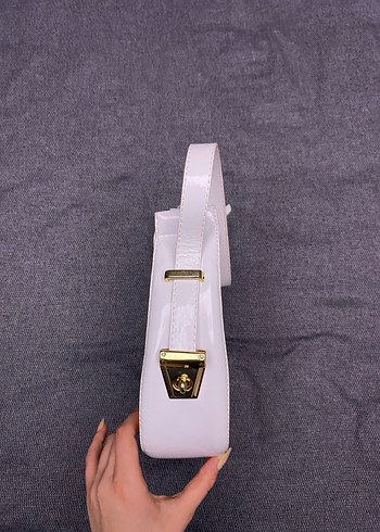 Minimalist Beyaz Deri Kadın Çanta - Görsel 2