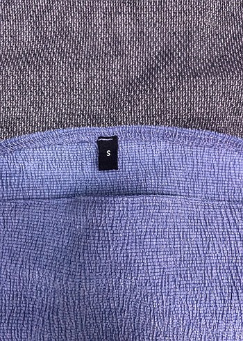 mavi straplez crop - Görsel 2